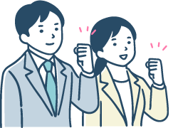 気合が入っている担当者のイラスト